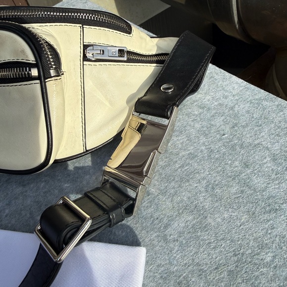 Alexander Wang White Lambskin Leather Attica Fanny Pack Belt Bag - Picture 7 of 15